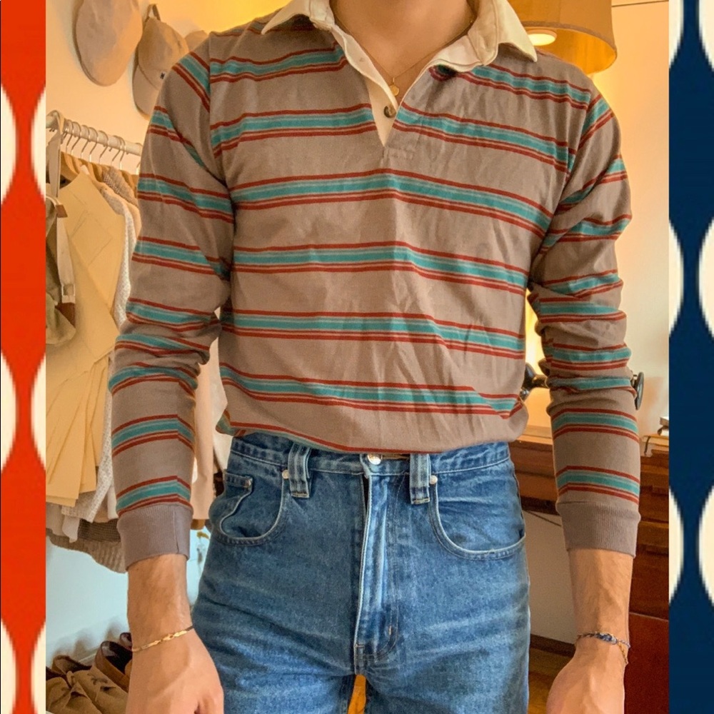 A vintage 70s style rugby polo.